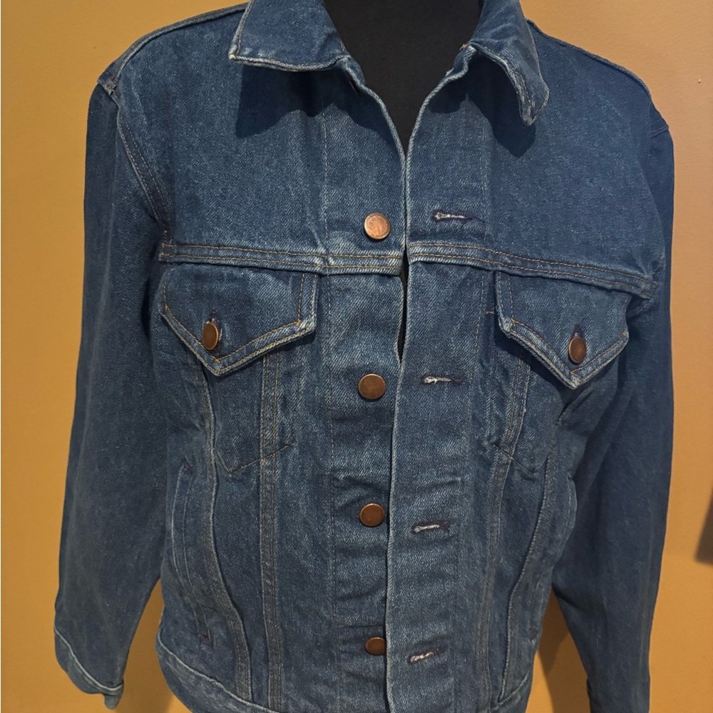 Women’s MGM Logo Nutmeg Mills Denim Jacket Sz S